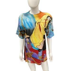 VTG Disney Top Women’s SZ M 1980’ Cruella Hook & Maleficent 100% Cotton Colors